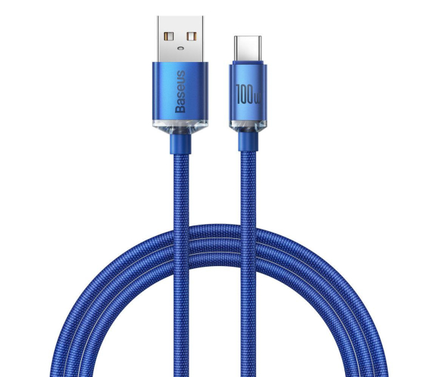 Baseus Crystal Shine Series USB-A - USB-C 100W 1,2m niebieski - 1295807 - zdjęcie